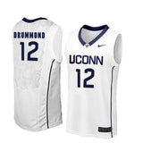 Uconn Huskies DRUMMOND 12 Men White