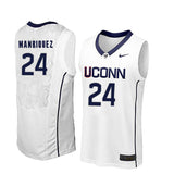 Uconn Huskies MANRIQUEZ 24 Men White