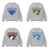 Unisex Vintage Cotton Sweatshirt for All Football Teams - Classic Fit