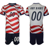 United States Custom White Red 2026 Home Soccer Jersey Suit
