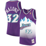 Utah Jazz #32 Karl Malone Jazz 32 # Karl - Malone Retro m&n Purple Premium Mesh Jersey