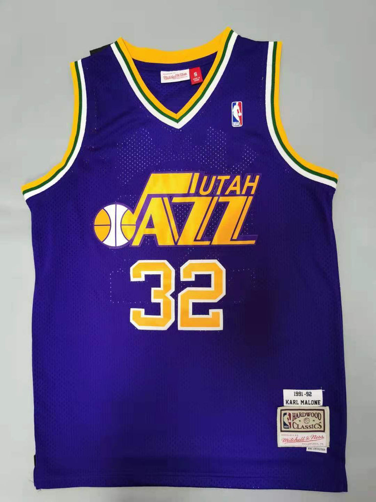 Utah Jazz #32 Karl Malone Jazz 32# Retro - Purple Style 2