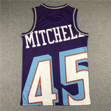 Utah Jazz #45 Donovan Mitchell Jazz 45 Purple Style 1