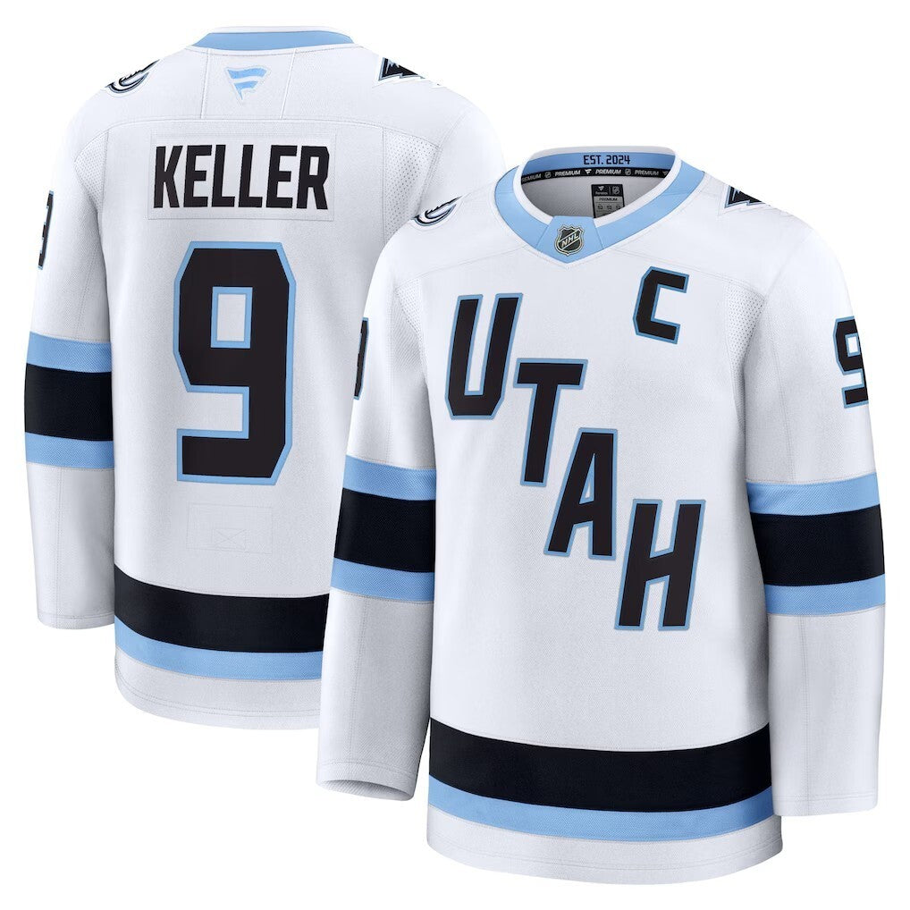 Utah Mammoth #9 Clayton Keller Away Premium Player Jersey - White