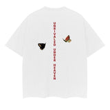 Vagabond "Metamorphosis" Heavyweight Vintage Tee 100% Cotton OVERSIZED Anime T-shirt Menswear Top Crew Necks Tshirt Casual Streetwear White Crewneck Tropical Shortsleeve
