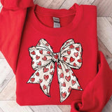 Valentine's Day Coquette Bow Sweatshirt, Coquette Bow Valentines Sweatshirt_ Gift For Man and Women Casual Crewneck