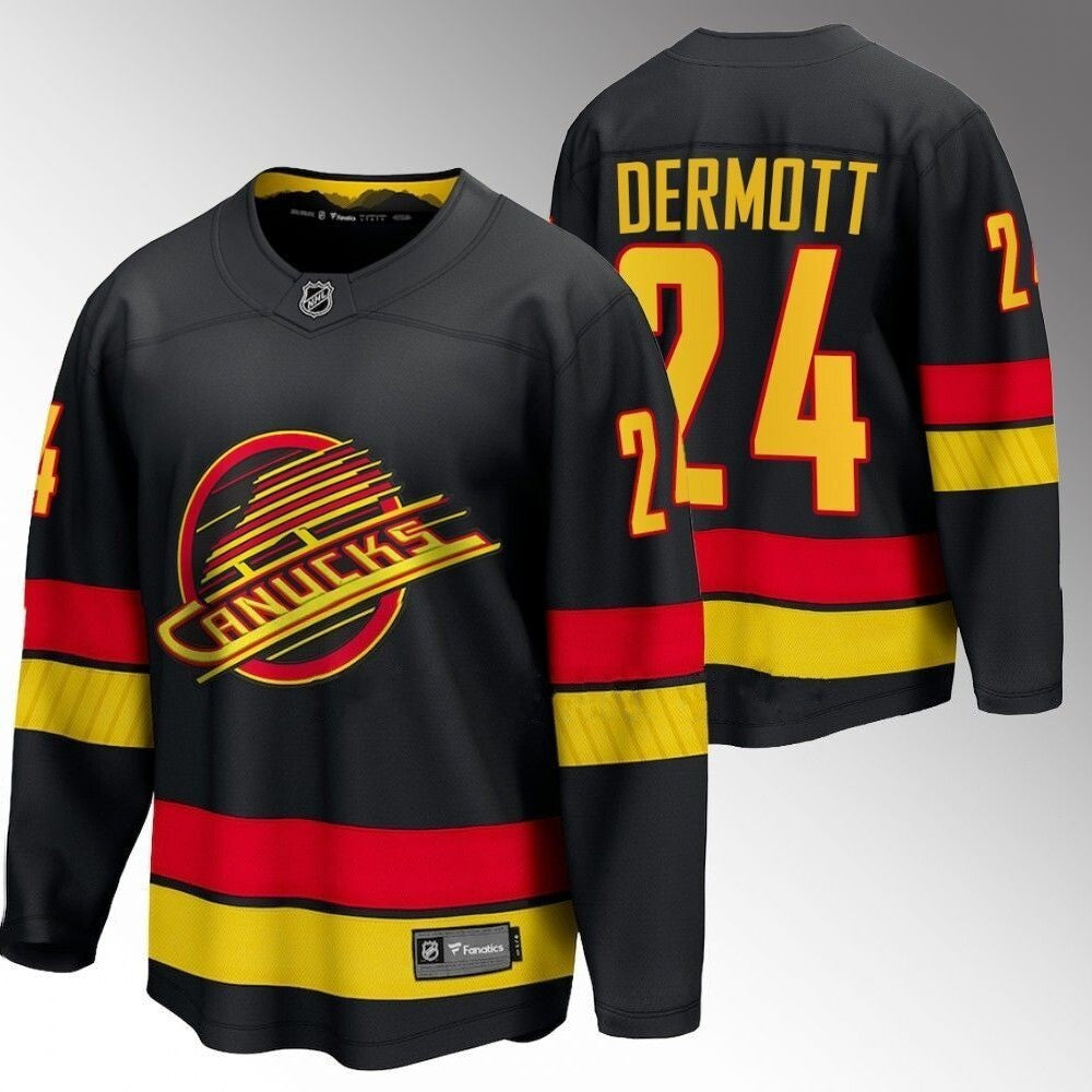 Vancouver Canucks #24 Travis Dermott Black 2023-24 Alternate
