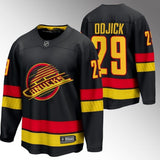 Vancouver Canucks #29 Gino Odjick Black 2023-24 Alternate Flying Skate Jersey