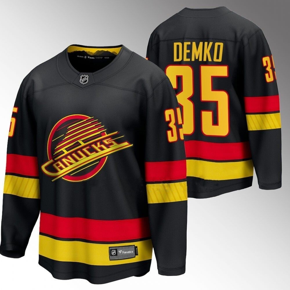 Vancouver Canucks #35 Thatcher Demko Black 2023-24 Alternate