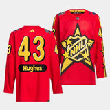 Vancouver Canucks #43 Quinn Hughes 2024 NHL All-Star Red
