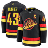 Vancouver Canucks #43 Quinn Hughes Alternate Premium Jersey - Black