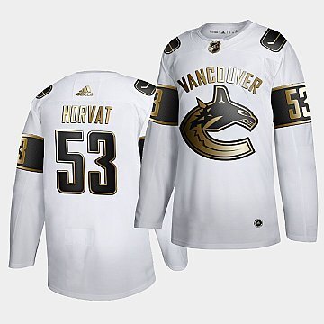 Vancouver Canucks #53 Bo Horvat Authentic Golden Edition Canucks Jersey