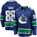 Vancouver Canucks #88 Nils Aman Home Premier Breakaway Player Jersey - Blue