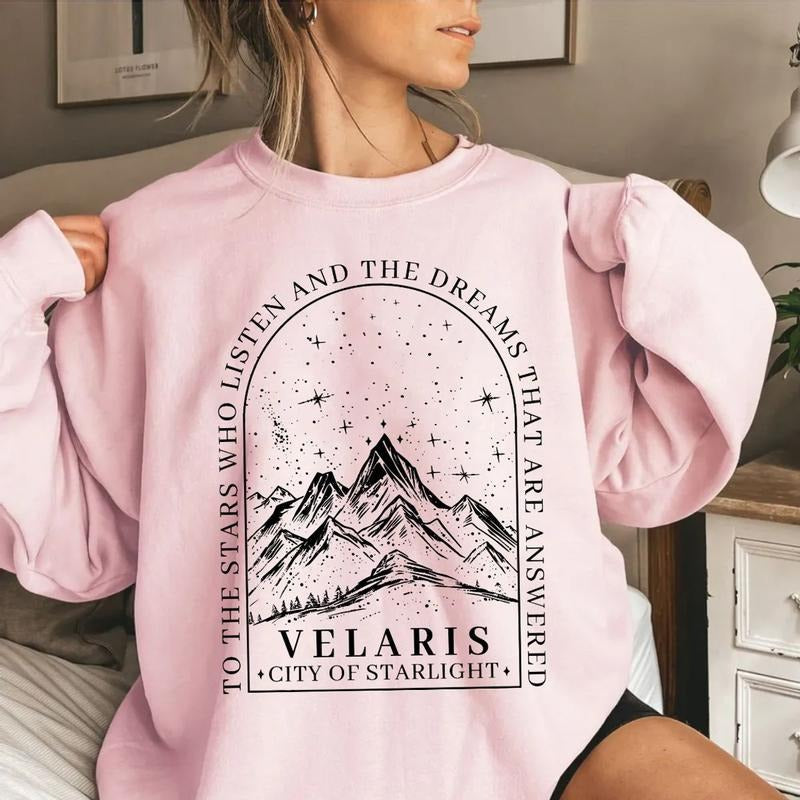 Velaris City Of Starlight Sweatshirt, The Night Court Acotar Velaris Shirt, Court Of Dreams, Velaris Bookish, To The Stars Who Listen And The Dreams