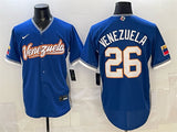 Venezuela Baseball #26 Venezuela Royal 2026 World Baseball Classic Road Stadium