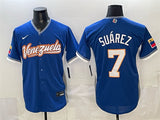 Venezuela Baseball #7 Eugenio Suárez Royal 2026 World Baseball Classic Road