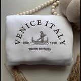 Venice Italy embroidered sweatshirt, Italia Shirt, Italy Sweatshirt, Italian Pride, Italian Travel Italia Shirt, Italian Gift