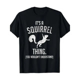 Vibrant Forest Squirrel Tee - Humorous Wildlife Graphic, Soft Cotton, Relaxed Fit, Funny Animal Lover Gift Made in USA