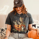 Vintage 90s Cat Halloween Shirt, Retro Halloween Shirt, Spooky Pumpkin Tee, Pumpkin Shirt, Halloween Shirt, Vintage Halloween Shirtstyle{n002}2