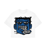 Vintage Cartoon Monster Graphic Cotton Cropped T-Shirt