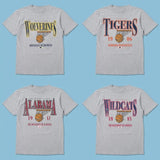 Vintage Graphic T-Shirt - NCAA All Team Basketball, Trendy Retro Streetwear for Men & Women Classic Cotton Top Menswear Unisex