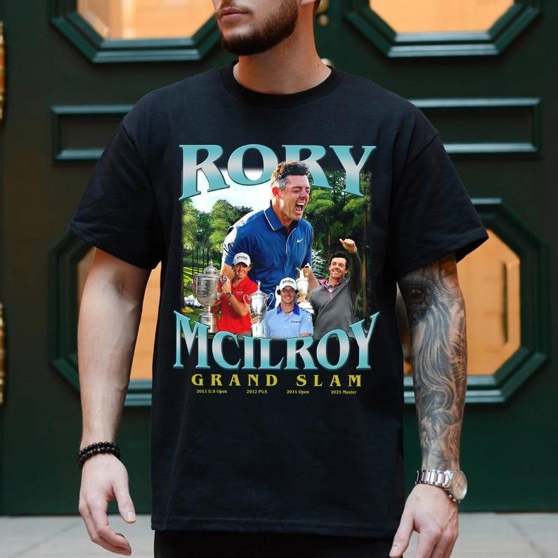 Vintage Rory Mcilroy Masters Tournament Golf 2025 Shirt, Augusta National Champions Tee