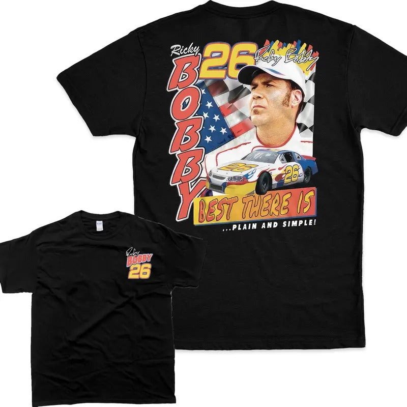 Vintage Shirt Talladega Nights T-shirt Plain Simple Ricky Bobby 26 Tees, Unisex T-Shirt, Men's Tshirt, Men's Clothes Casual Cotton
