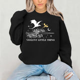 Violent Little Thing Sweatshirt, Fourth Wing Shirt, Basgiath War Collage, Dark Academia, Xaden Riorson Sweater, Iron Flame  Pullover Tee