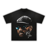 Virgil Big Face Cotton T-Shirt for Men, Oversized Fit