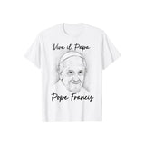 Viva Il Papa Pope Francis T-Shirt Crew Neck Short Sleeve T-Shirt Tops Trendy for Unisex