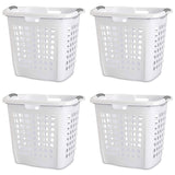 Set of 4 Heavy Duty Plastic Laundry Hamper Dirty Clothes Basket