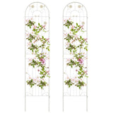2 Pack, 7-ft, Galvanized Steel, Garden Trellis, White, Metal, Outdoor, Finish