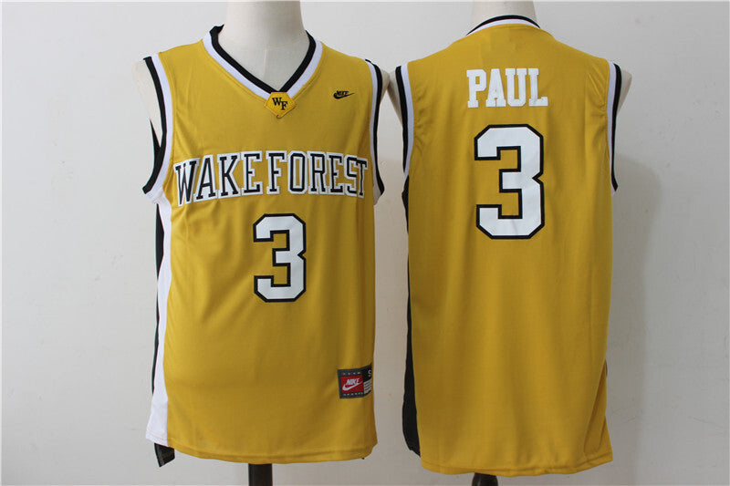 Wake Forest University #3 Chris Paul Chris · Paul 3 # Yellow Jersey Style 2