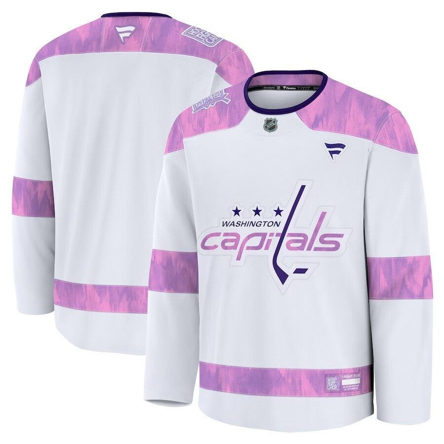 Washington Capitals 2024 Hockey Fights Cancer Practice Jersey - White