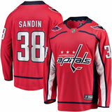 Washington Capitals #38 Rasmus Sandin Branded Home Breakaway Jersey - Red