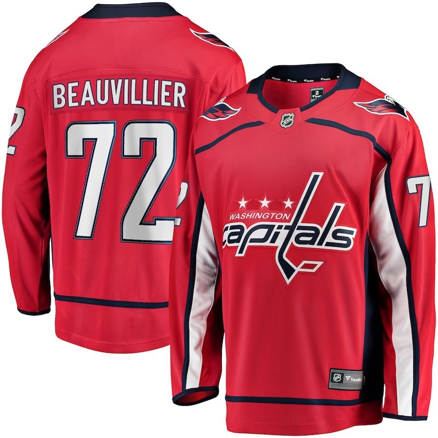 Washington Capitals #72 Anthony Beauvillier Home Breakaway Jersey - Red