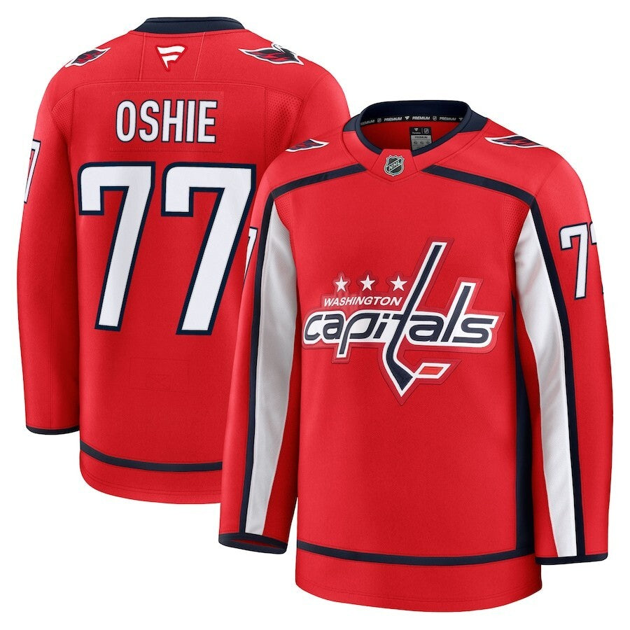 Washington Capitals #77 TJ Oshie Home Premium Jersey - Red