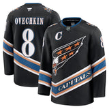 Washington Capitals #8 Alexander Ovechkin Alternate 50th Anniversary Premium Jersey - Black