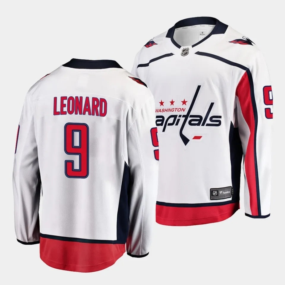 Washington Capitals #9 Ryan Leonard Away White Jersey 2023 NHL Draft