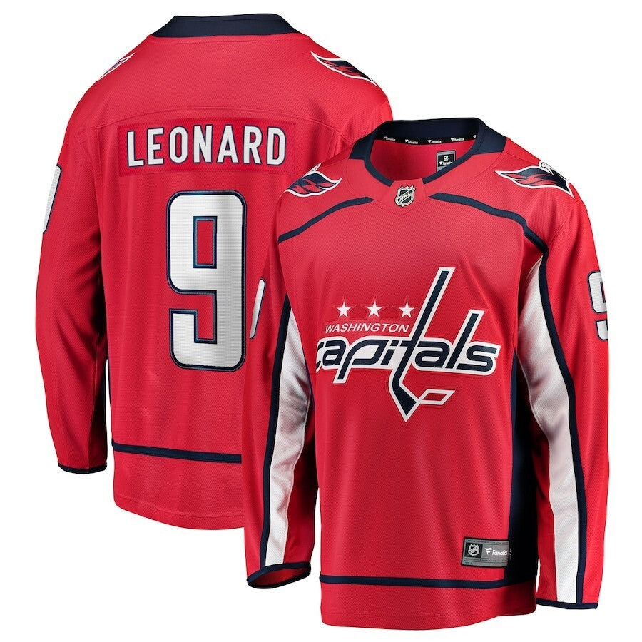 Washington Capitals #9 Ryan Leonard Home Breakaway Jersey - Red