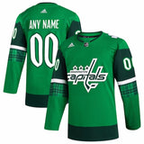 Washington Capitals adidas 2023 St. Patrick's Day Primegreen Authentic Custom Jersey - Kelly Green