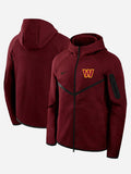 Washington Commanders Red Tech Fleece Full-Zip Windrunner Hoodie