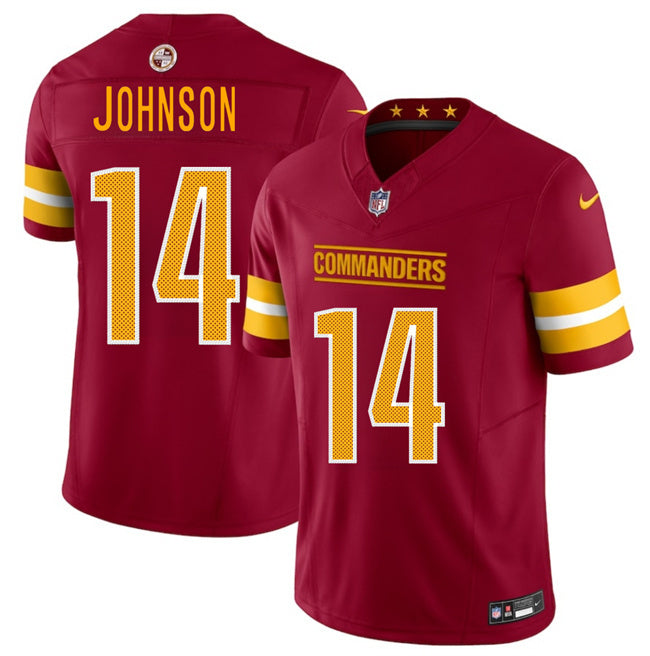 Washington Commanders #14 Josh Johnson Burgundy 2025 Draft F.U.S.E. Vapor Limited