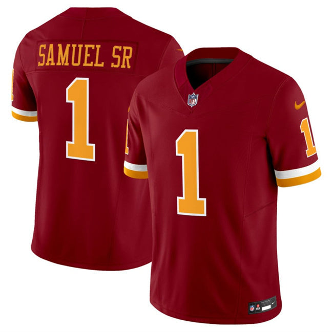 Washington Commanders #1 Deebo Samuel Sr. Burgundy 2025 F.U.S.E. Throwback Limited