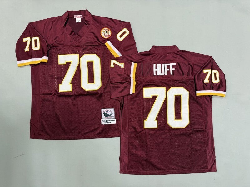 Washington Commanders #70 Sam Huff Washington Redskins Style 1