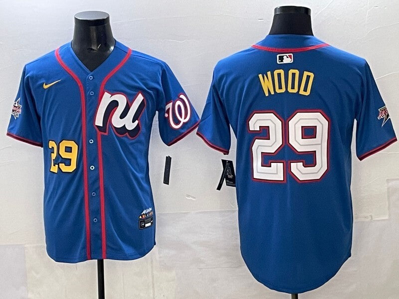 Washington Nationals #29 James Wood Nationals 25 All-Star Style 3