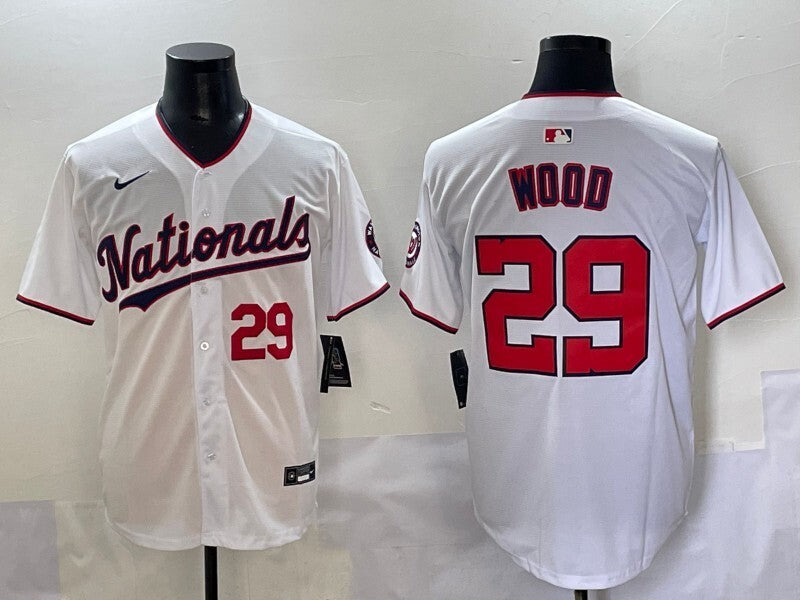 Washington Nationals #29 James Wood Nationals Adult Style 1