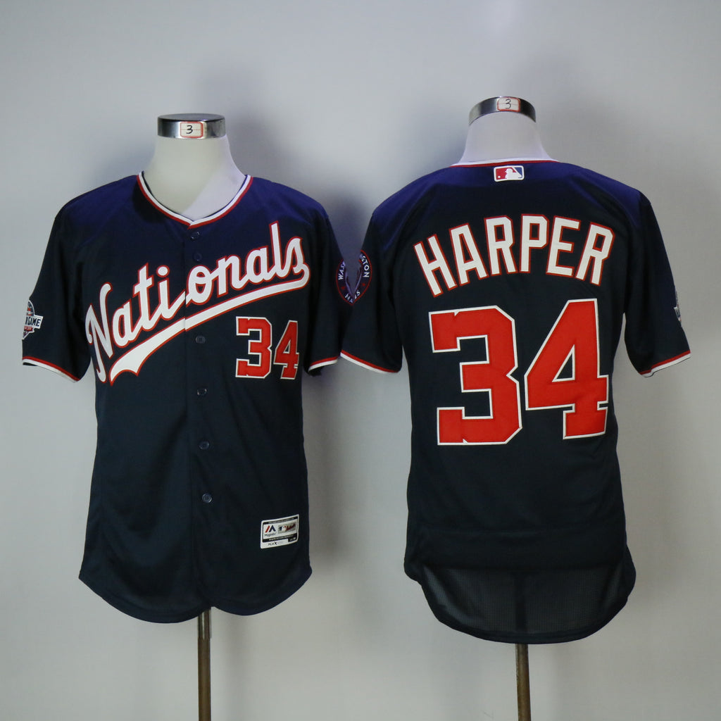 Washington Nationals #34 Bryce Harper Nationals 34 Blue Elite Edition 2018 All-Star Edition