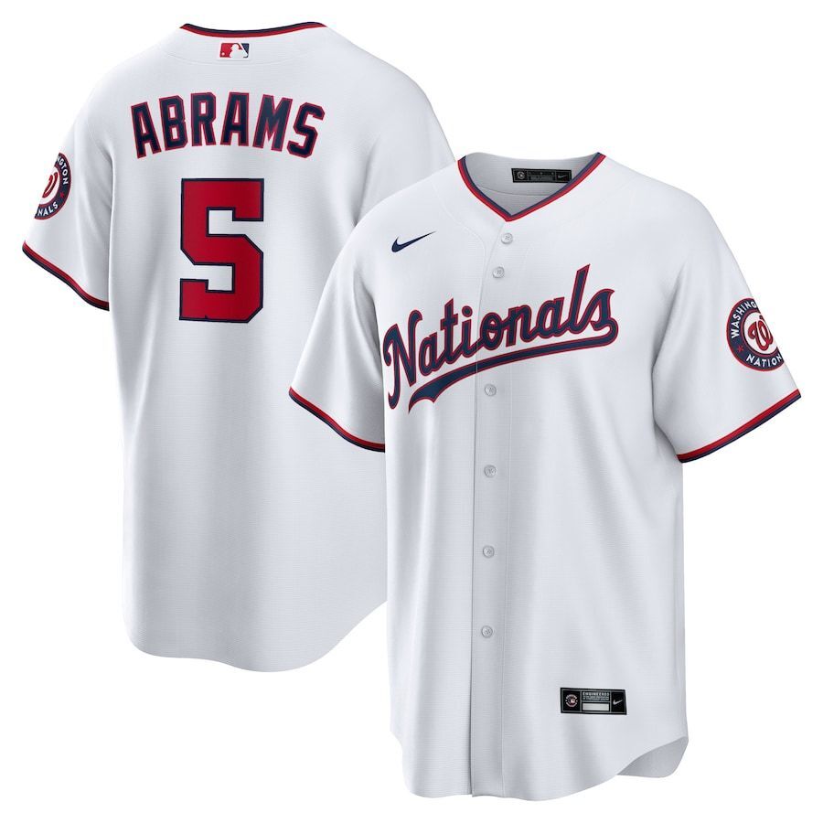 Washington Nationals #5 C.J. Abrams Home Replica Jersey - White