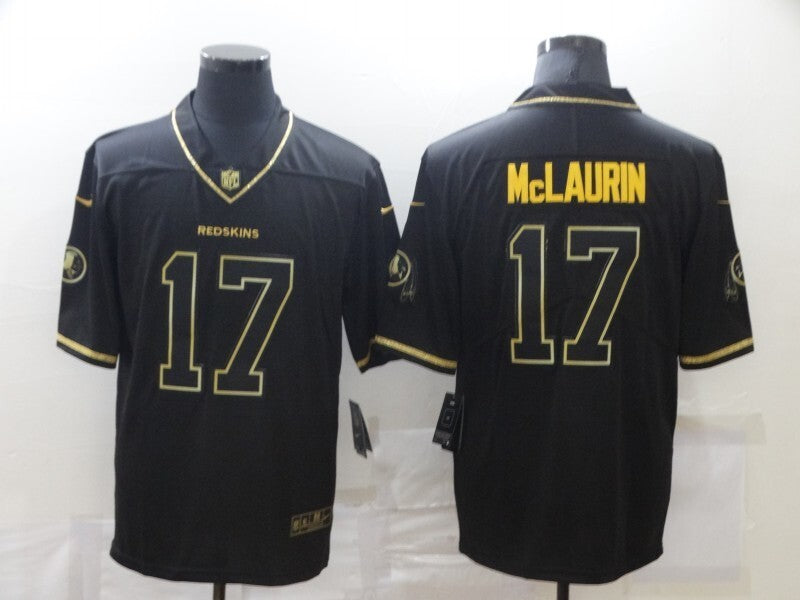 Washington Redskins #17 Mclaurin Black Retro Gold 137